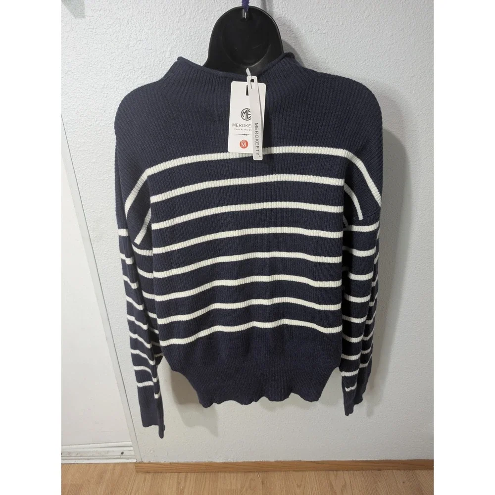 Merokeety striped pullover